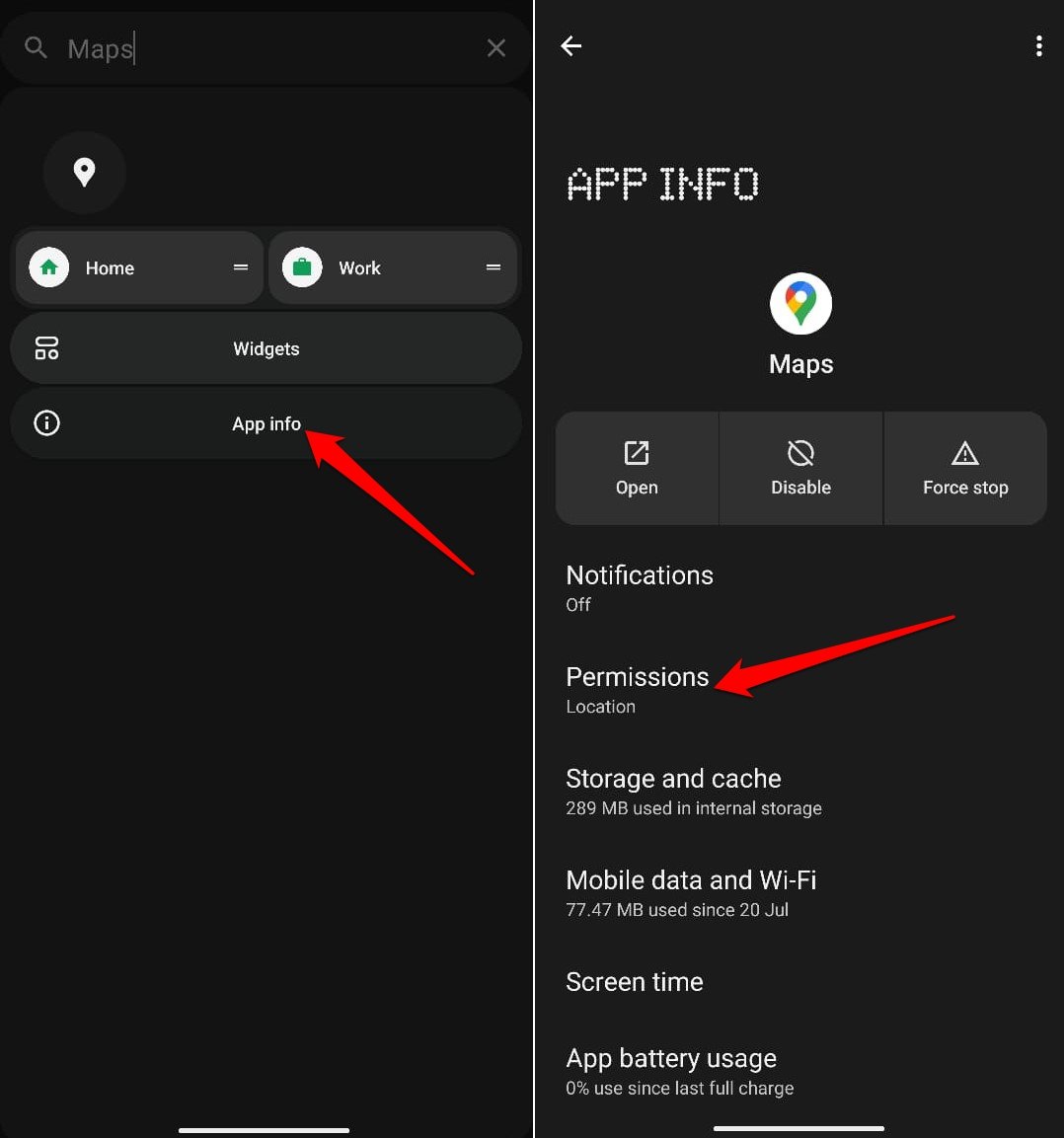 App-Info-Standort