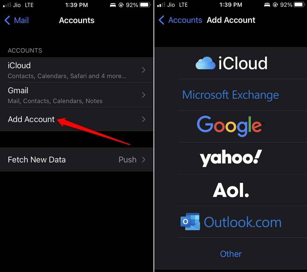 ajouter un nouveau compte à l'Apple Mail