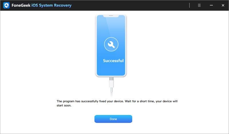 Revisión de FoneGeek iOS System Recovery4