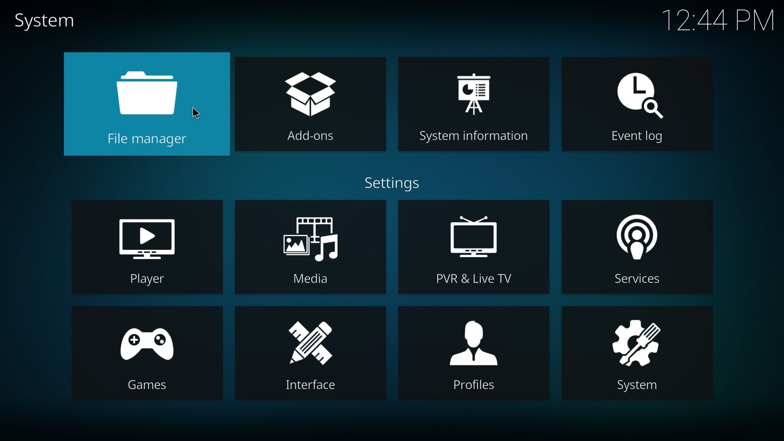 Fai clic su File Manager