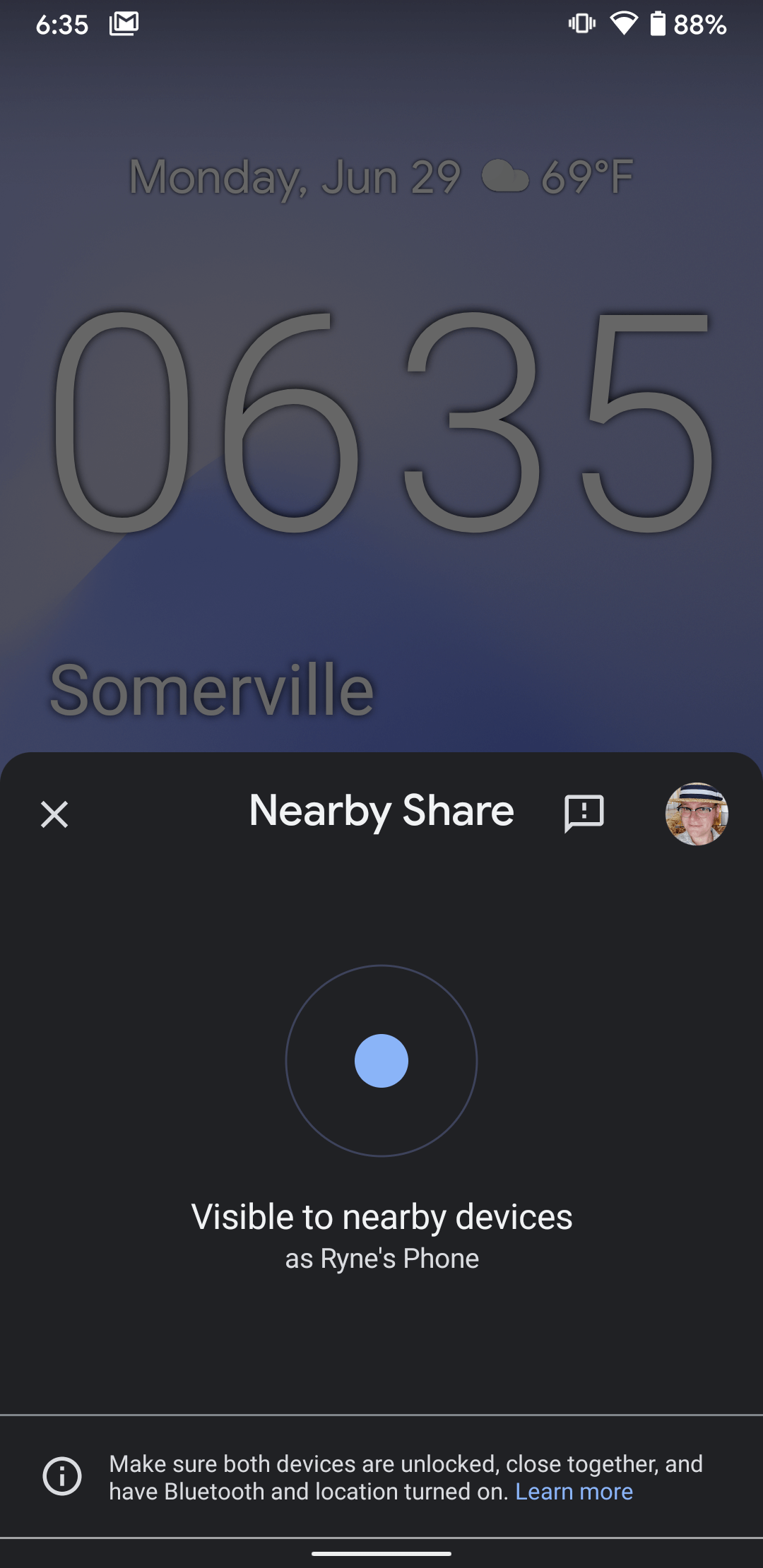 Condivisione nelle vicinanze di Google