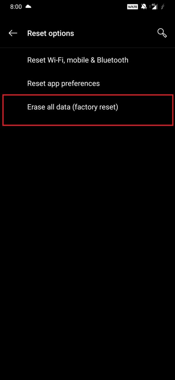 Werkseinstellungen zurücksetzen Android-Gerät