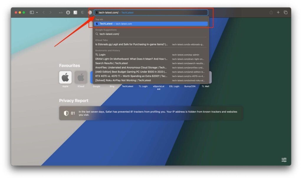 Barre d'URL Safari - Erreur Safari ne peut pas établir de connexion sécurisée