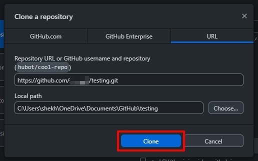 Verzeichnis zum Klonen auswählen - Mehr als 100 Dateien auf GitHub hochladen