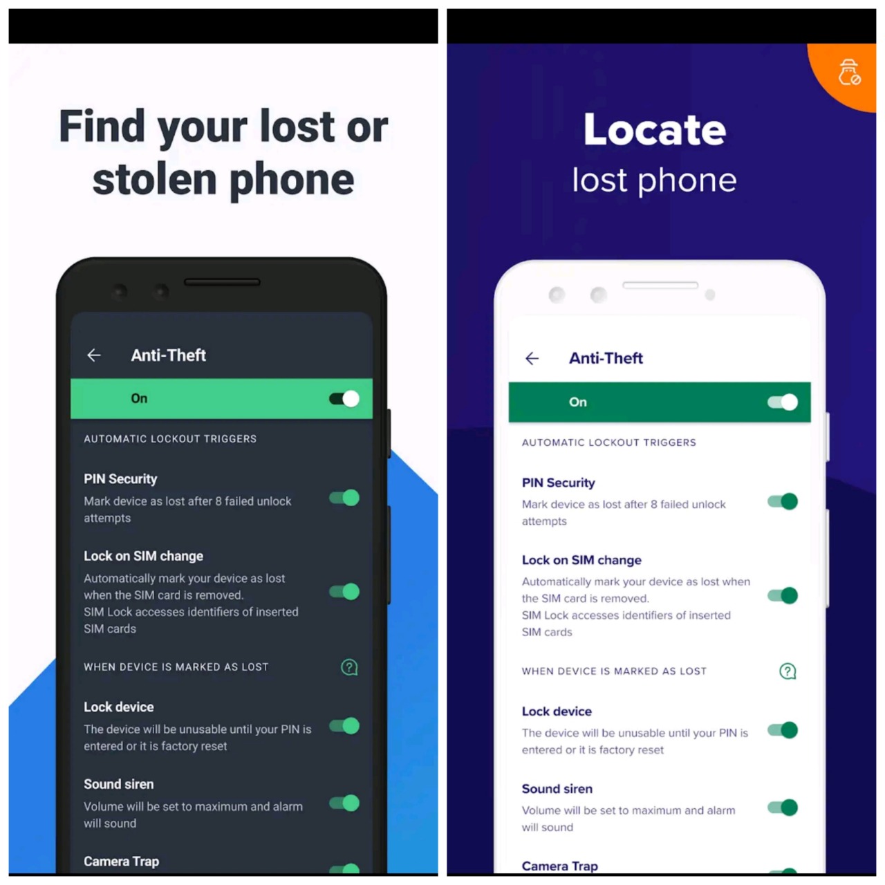 Avast против AVG Найти телефон