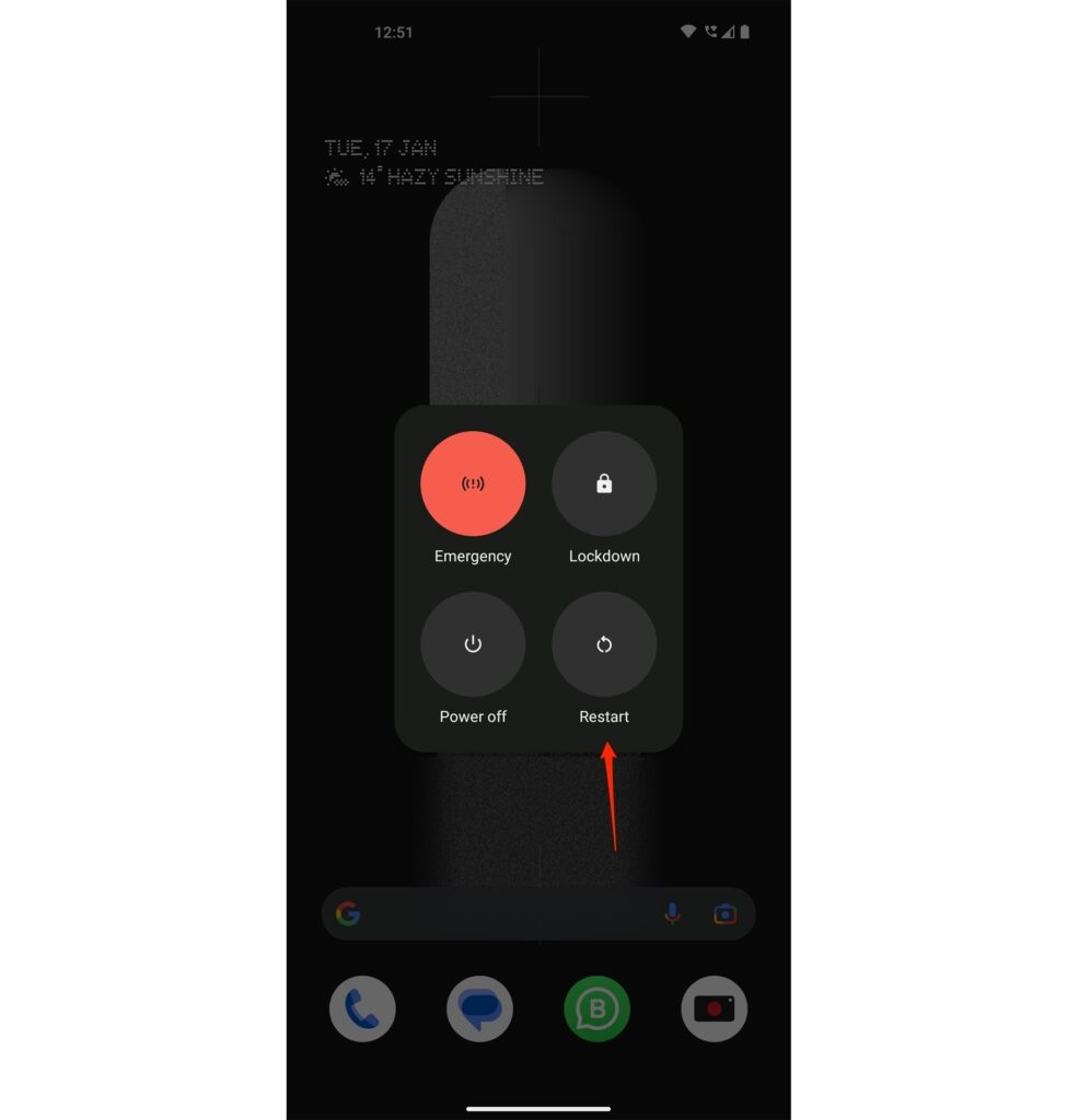 Riavvia Android - Risolvere il Codice Errore 124 di Paramount Plus