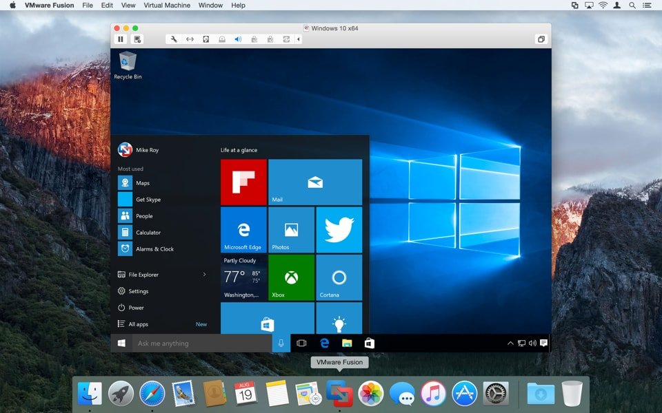 VMWare Fusion Windows en Mac