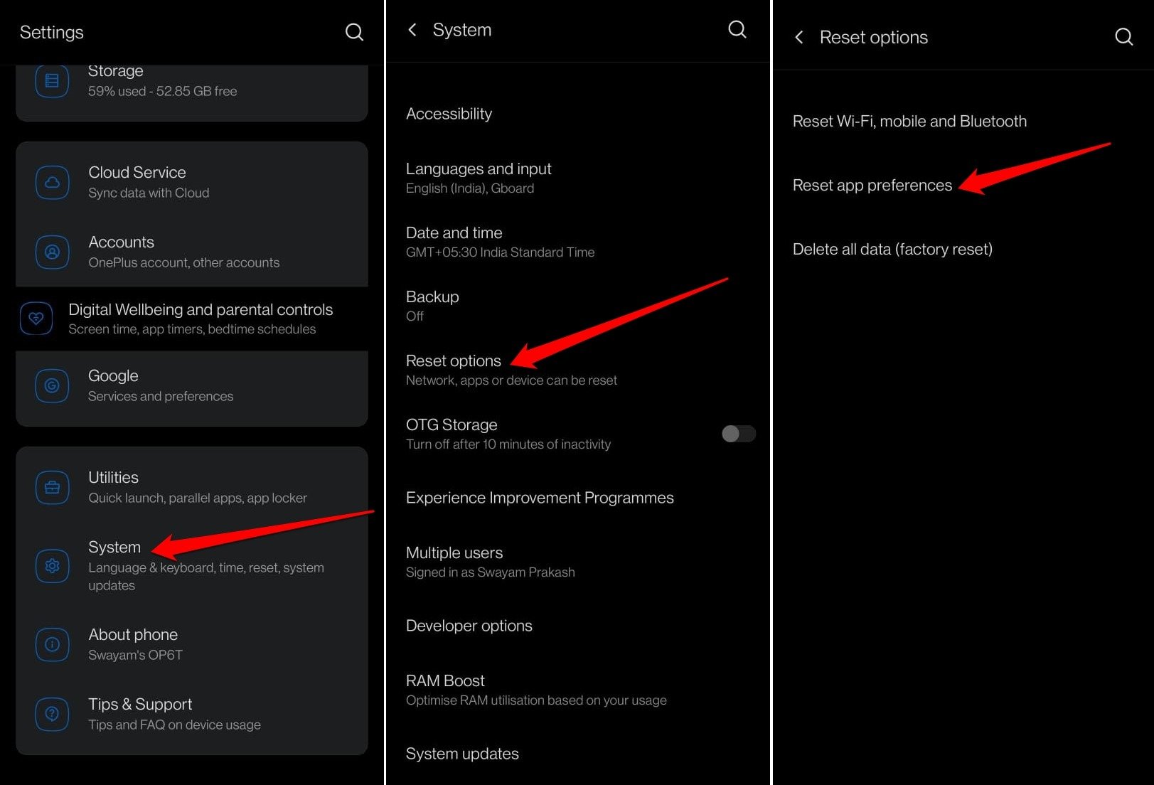 App-Einstellungen auf Android zurücksetzen