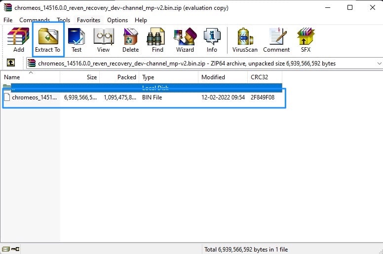 WinRAR Chrome OS Flex