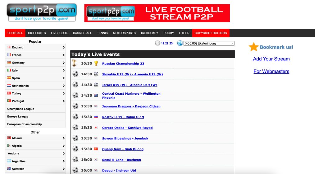 SportP2P - Migliore alternativa a Stream2Watch
