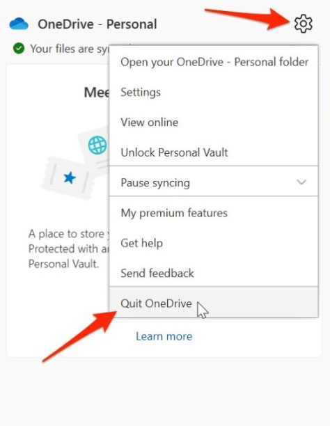 OneDriveを閉じて再起動する - OneDriveが同期しない