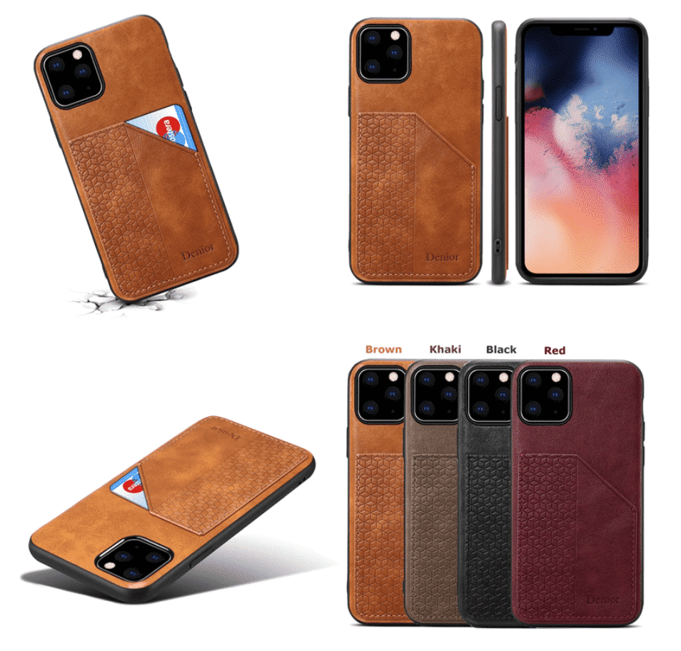 Custodia in Pelle di Lusso con Porta Carte per iPhone 11