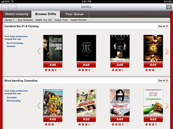 iPhone + iPad Gems : Articles, Hulu Plus, Netflix + Times pour iPad