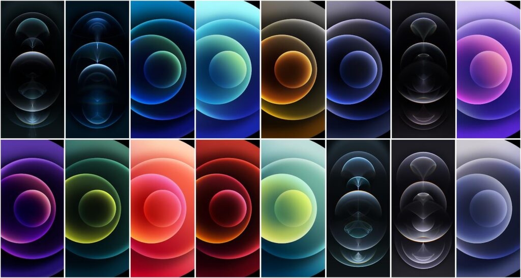 Обои iPhone 12 и 12 Pro - Официальные обои iOS