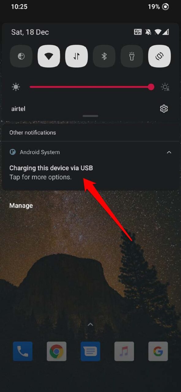 Sistema Android USB