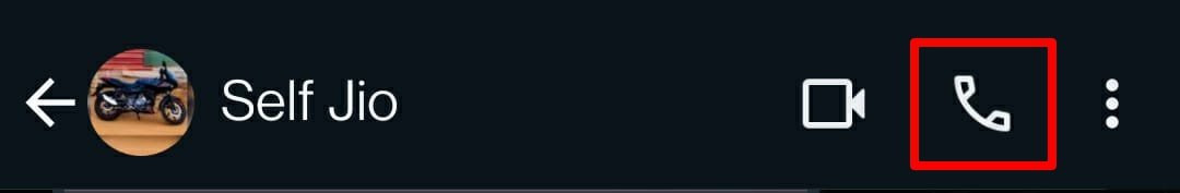 iniciar una llamada de audio con un contacto de WhatsApp