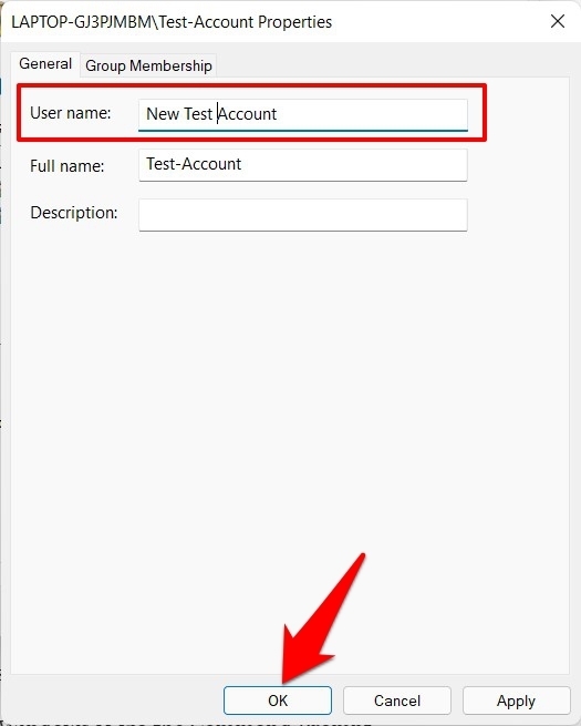cambia nome utente in windows 11 usando account utente