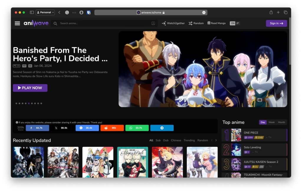 Aniwave - Mejor Página de Anime