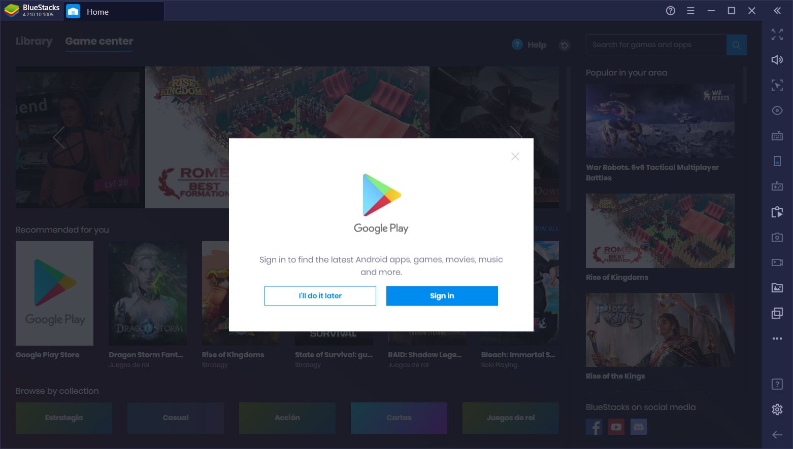 Se connecter au compte Google