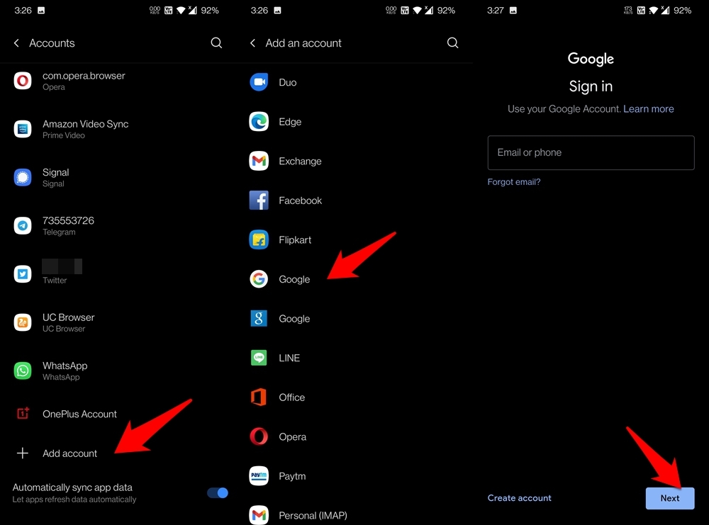 GoogleアカウントAndroid