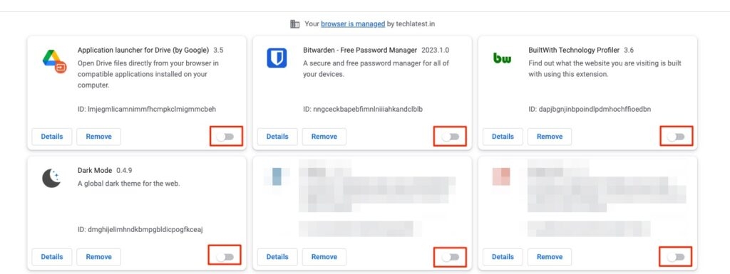 Chrome-Erweiterungen deaktivieren