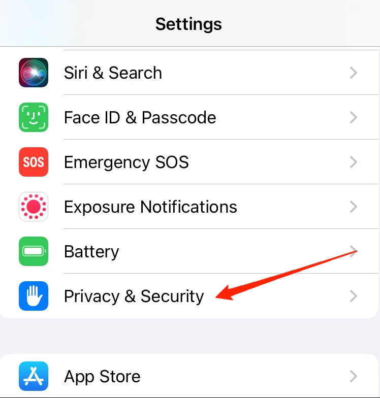 paramètres de confidentialité iphone 16
