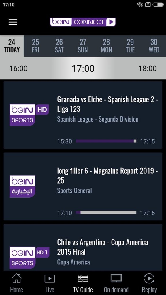 beIN CONNECT - Mejores Apps para Ver Deportes en Vivo Gratis