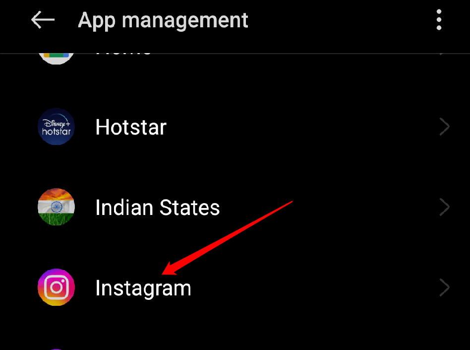 Choose Instagram.