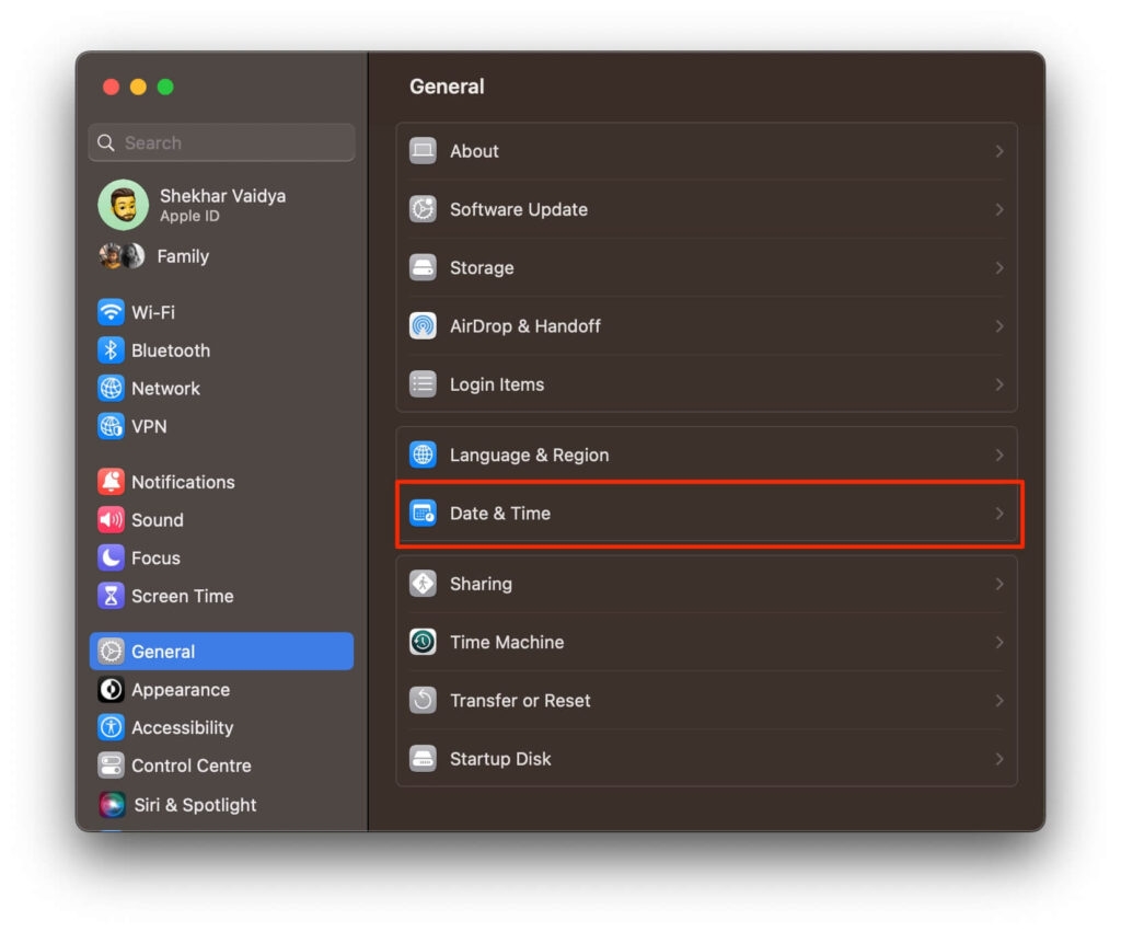 Paramètres de date et d'heure Mac - Erreur Safari ne peut pas établir de connexion sécurisée