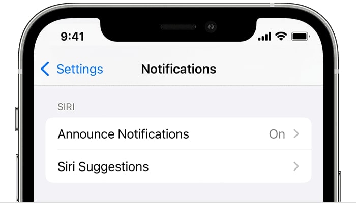 Désactiver la lecture des messages par Siri