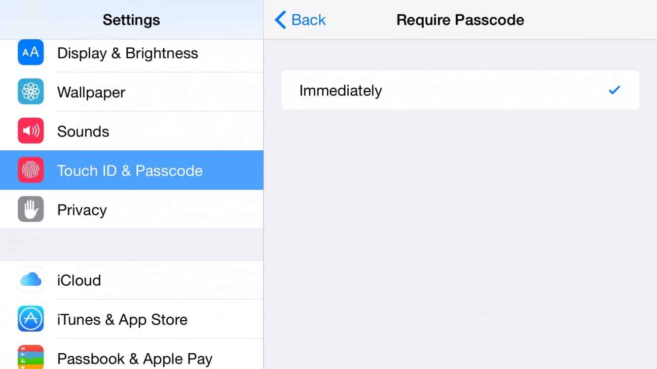 왜 내 iPhone 6 Plus에서 더 긴 암호 타임아웃을 설정할 수 없나요?