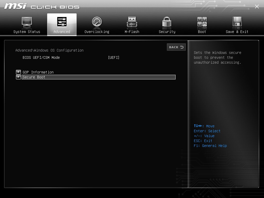 Scegli Secure Boot (13)