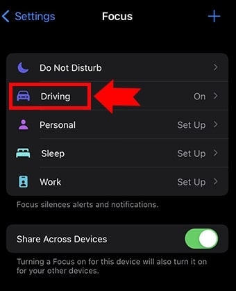 Was bedeutet der Share Focus Status auf iOS?