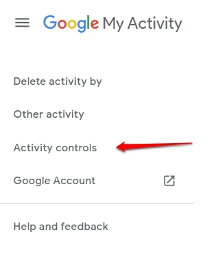 活動管理 - Google マイアクティビティ
