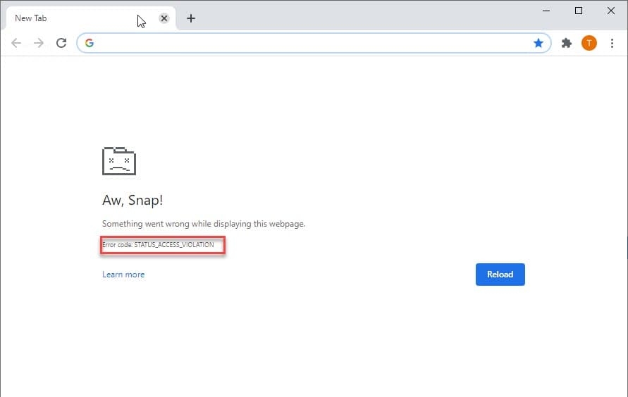 Wie man Status_Access_Violation-Fehler in Chrome oder Edge behebt?