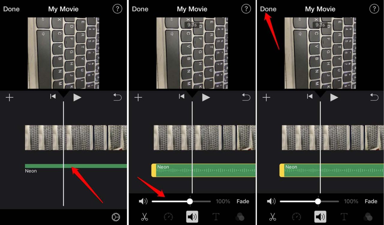 modifica colonna sonora a tema in iMovie