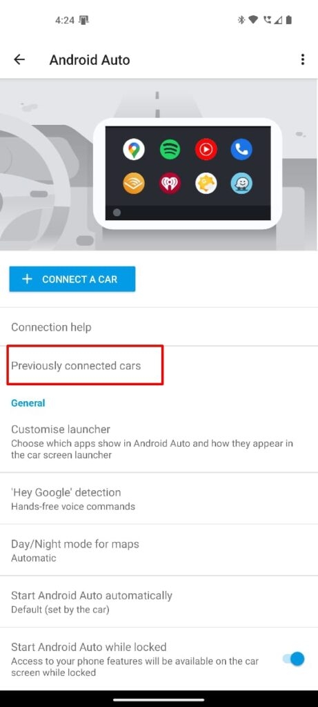 Olvidar tu coche en Android Auto