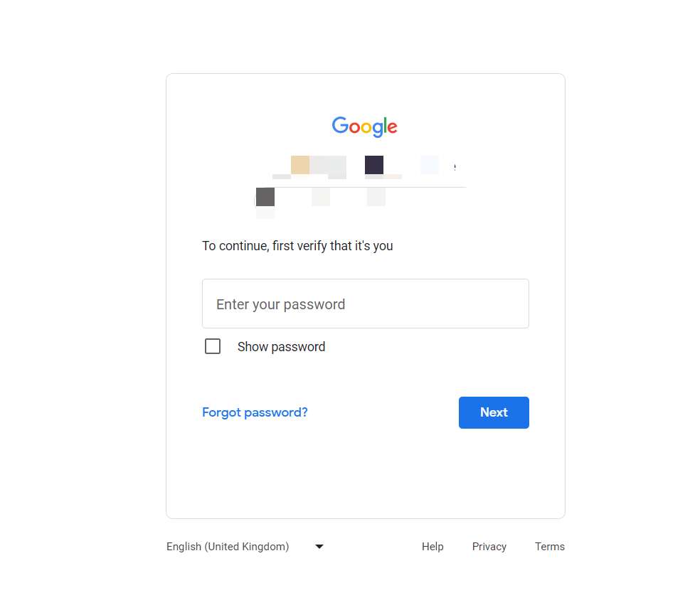 Verwenden Sie die Google-Konto-Wiederherstellungsseite
