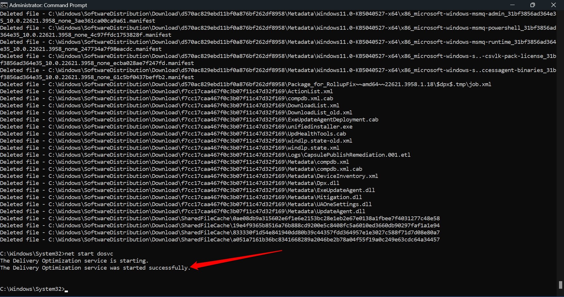 riavvia il servizio di ottimizzazione della consegna in Windows 11