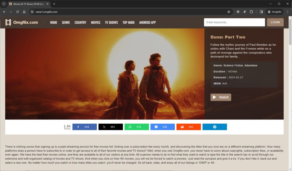 ¿Es Omgflix legítimo y seguro?