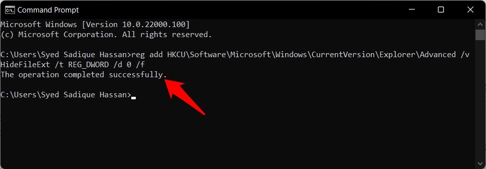 visualizza estensioni dei file in windows 11 tramite prompt dei comandi