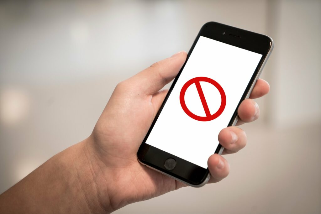 Pas de téléphones autorisés