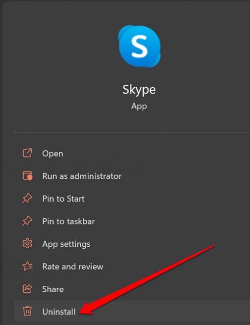 Skype deinstallieren
