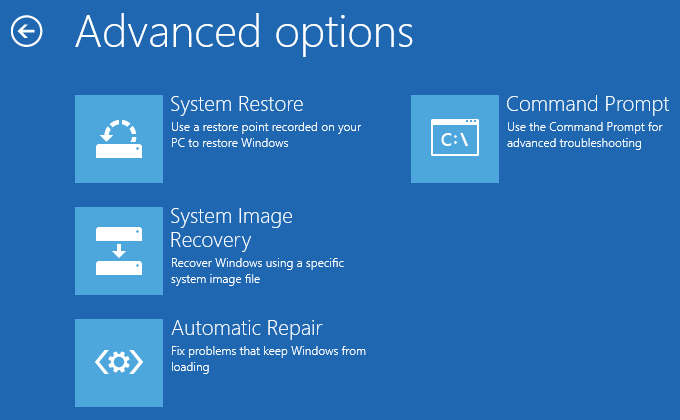 Impostazioni avanzate di Windows