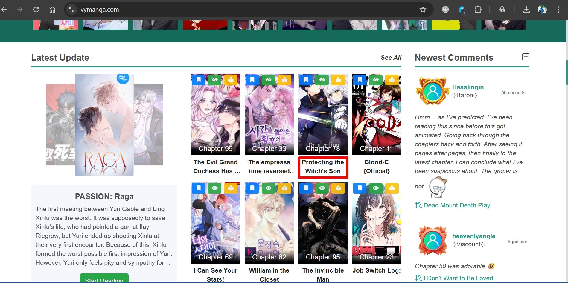 wie man einen Manga auf vyvymanga liest