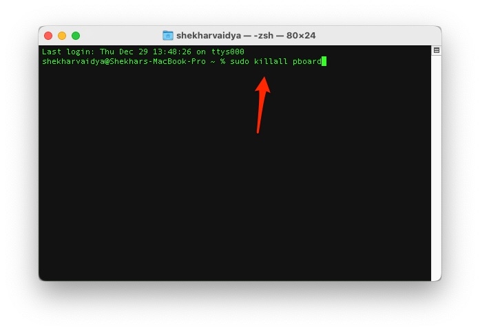Terminal Fermer pboard - Erreur « Désolé, aucune manipulation avec le presse-papiers autorisée »