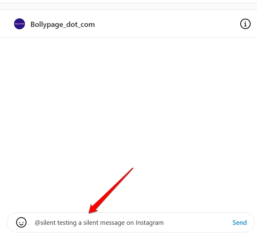 Instagram Webでのサイレントメッセージ
