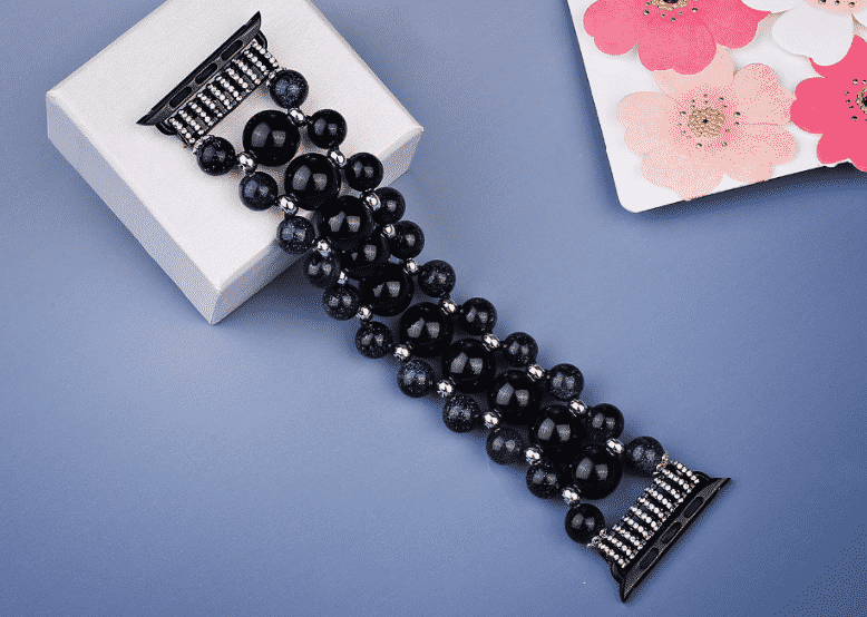Esta é a Pulseira de Madeira Feita à Mão para Apple Watch Series 5 de 44mm e 40mm.