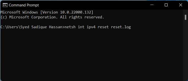restablecer ipv4 windows 11