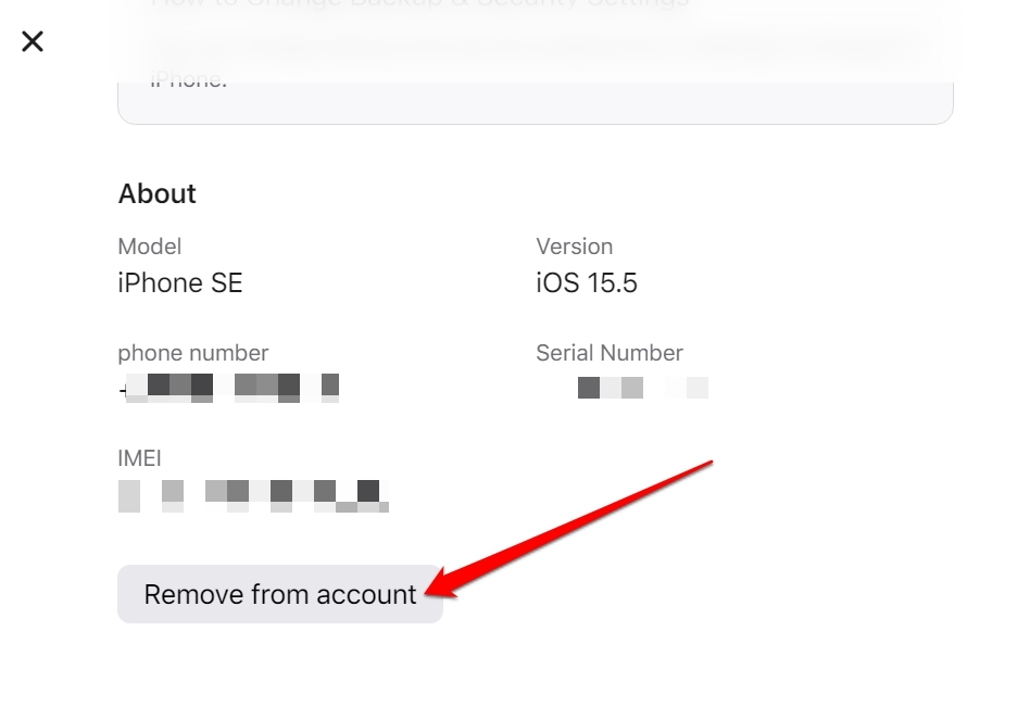 retirer l'iPhone du compte